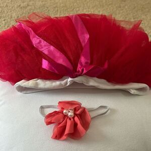 NEW Newborn tutu and Detailed headband set for newborn Photography
